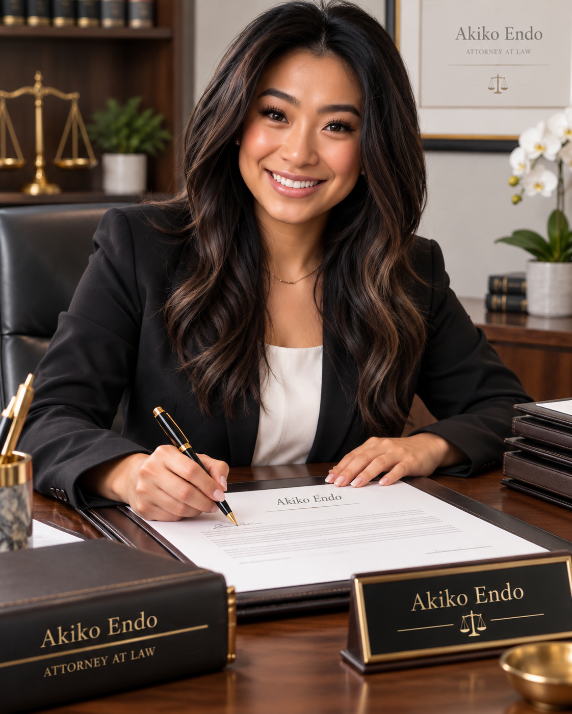 Attorney reviewing legal documents